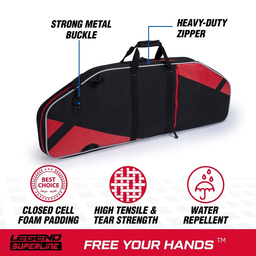 Superline Soft Bow Case for Compound Bow - Thick Padded Compound Bow Case wit...
