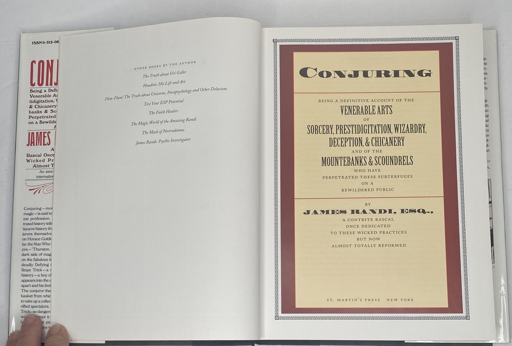 CONJURING by James Randi