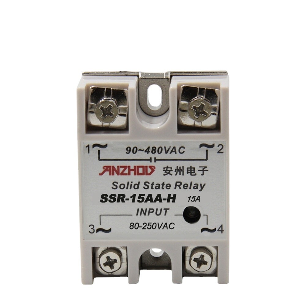 1pc SSR-15AA 15A solid state relay 80-250VAC/90-380VAC