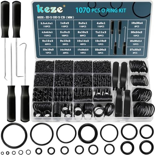 Pcs Rubber O-Rings Kit with Assorted O Ring Tools Set/20 Size/OD:4.5mm 1070