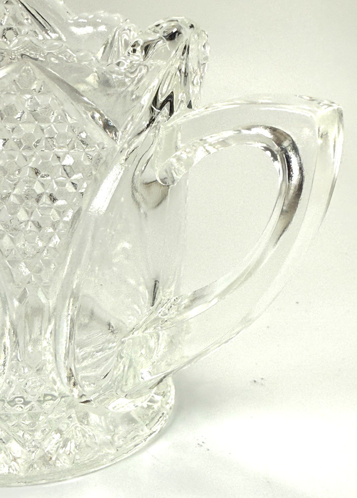 EAPG Glass Cream & Sugar Set