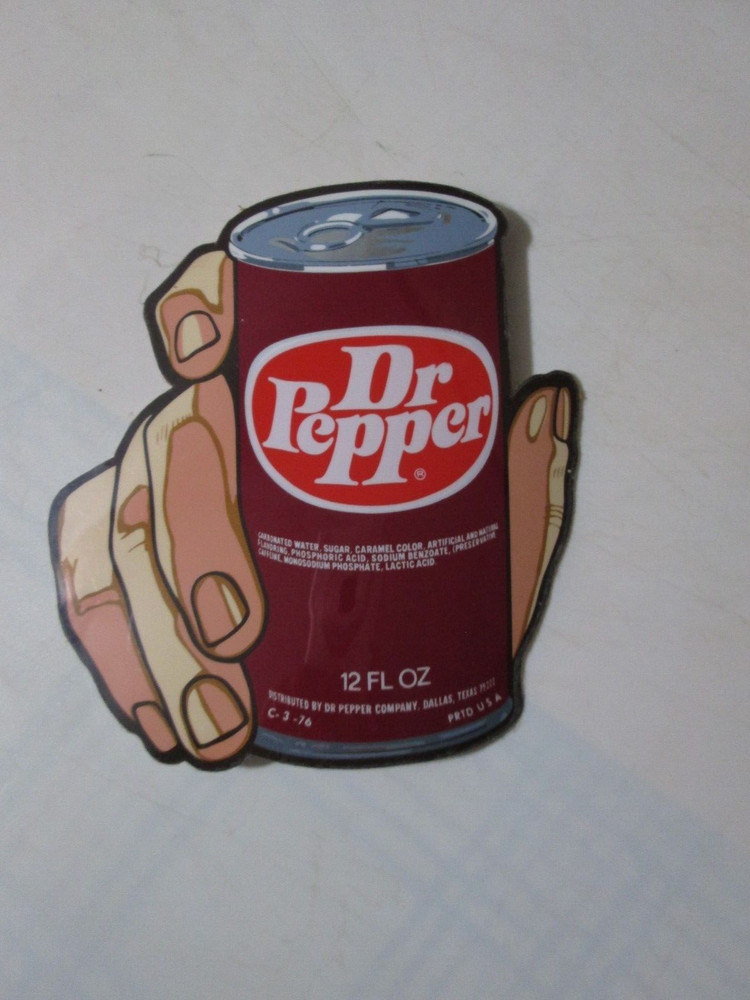 Dr Pepper Decal Hand Holding Can