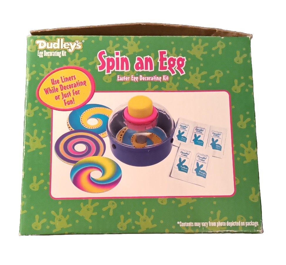 Dudley's Spin An Egg Decorating Kit - Easter Egg Dye Kit - 4 Refill Packs