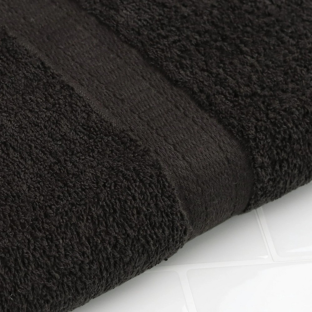Mainstays Basic Hand Towel, Soft 100% Cotton Black