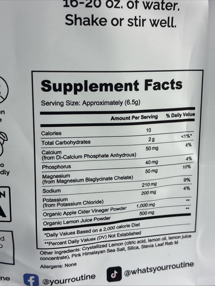 ROUTINE Morning Hydration | Organic Lemon Electrolyte Powder Packets 0 Sugar