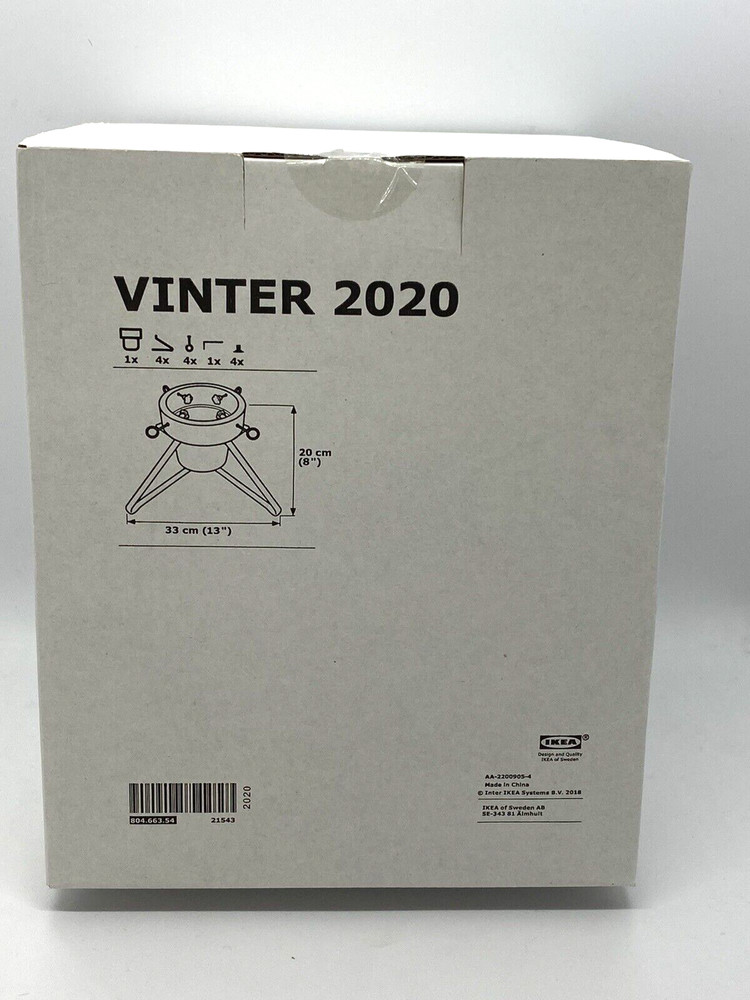 Ikea Christmas Tree Stand, Black VINTER 2020 New