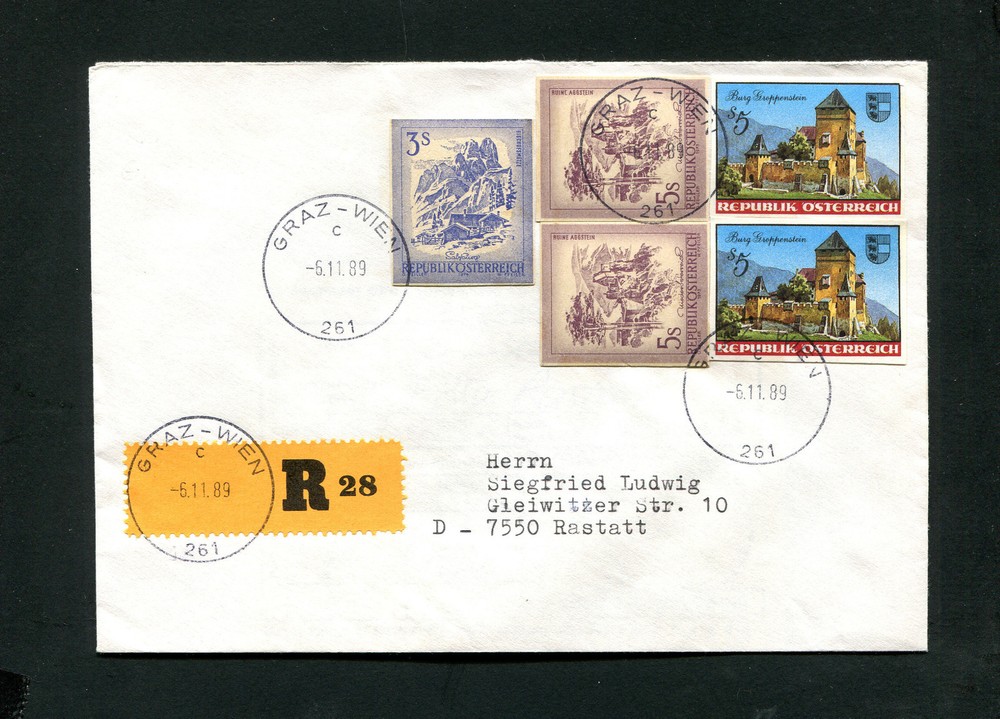 Railway Post Graz - Vienna 261 On R Letter (BLN-7)