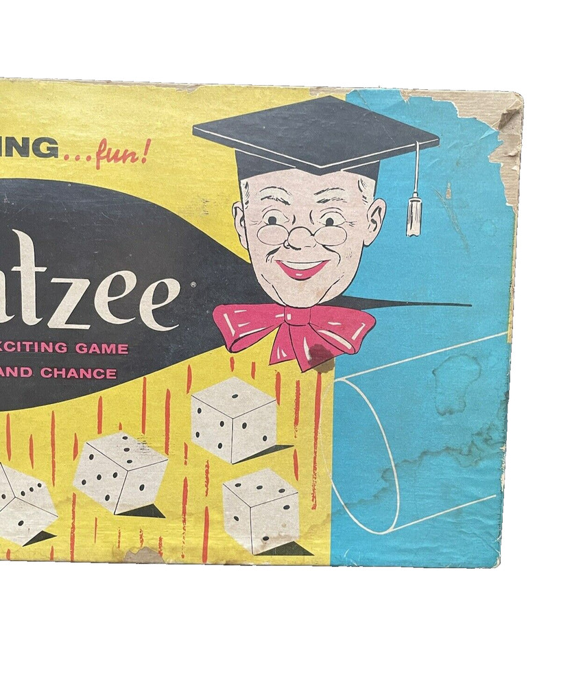 Vintage 1961 ES Lowe Co Yahtzee Game