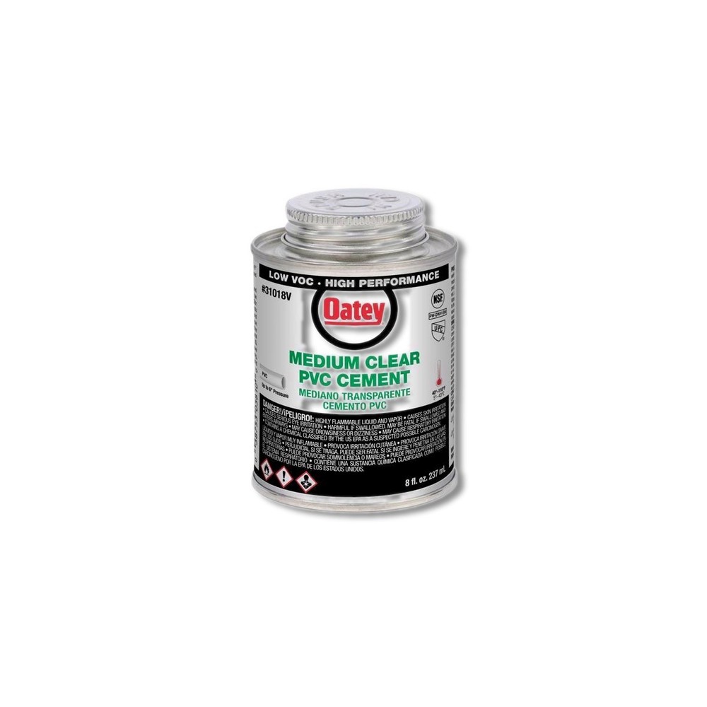 Oatey Clear PVC Cement 8 oz 31018V