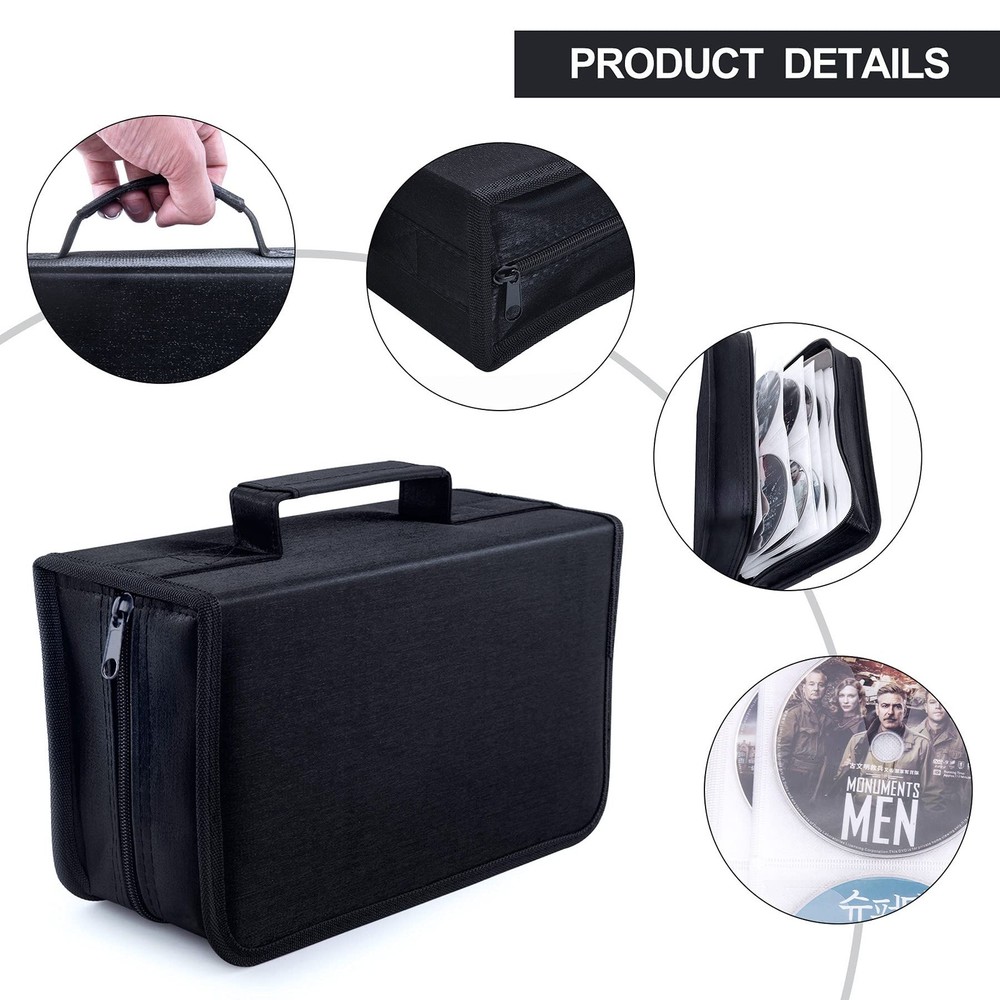 CD/DVD Case Holder, 128 Capacity VCD Media Wallet, Storage, , Booklet,