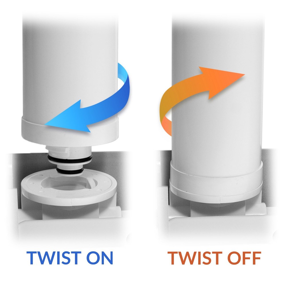 iSpring FT15Q Inline Carbon Filter Under Sink Water Filter System, Quick Change