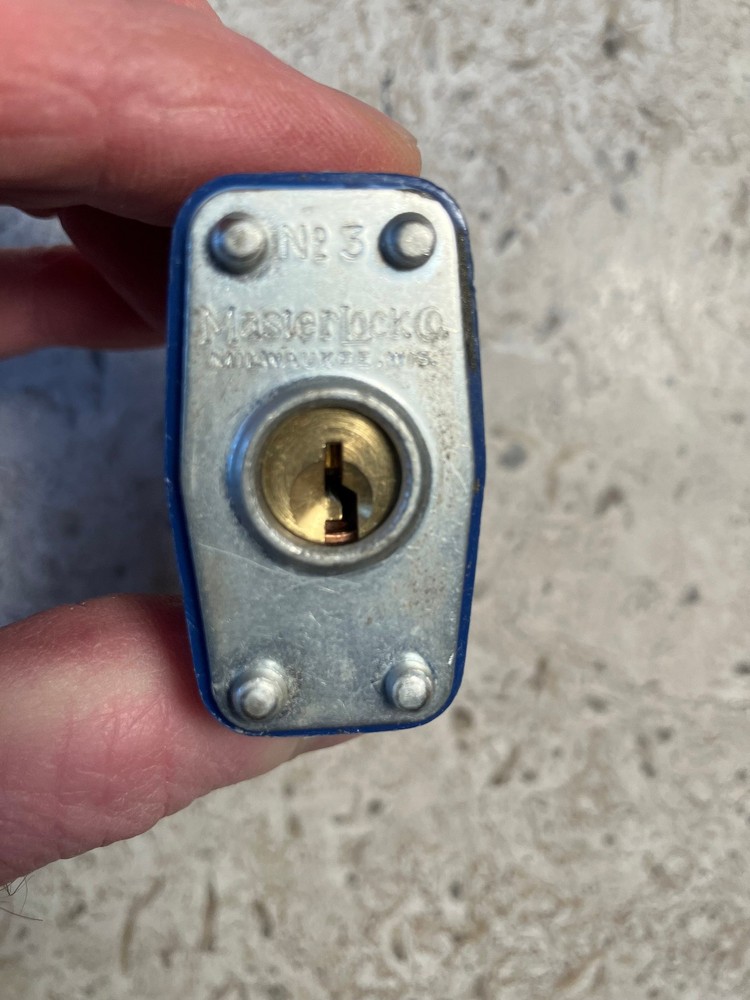 Master Locks 3x 2X No. 3 - 1X No. 22 Pad Locks 2 Keys each