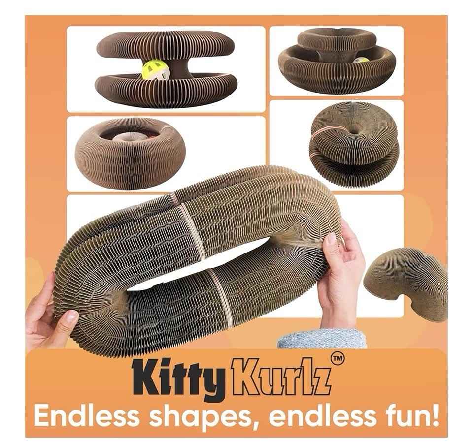 NO BOX Kitty Kurlz Shape-Shifting Fun Cat Toy Interactive w/ Ball Marlene's