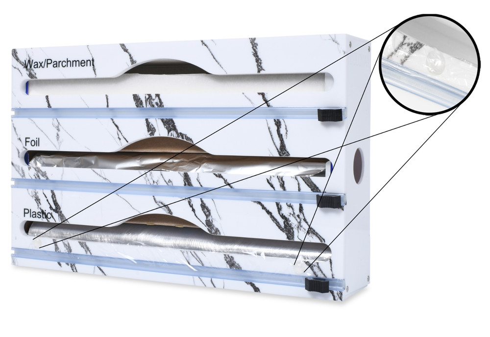 Molomax Extra Large Plastic Bag & Wrap Organizer for Drawer and Wall Mount