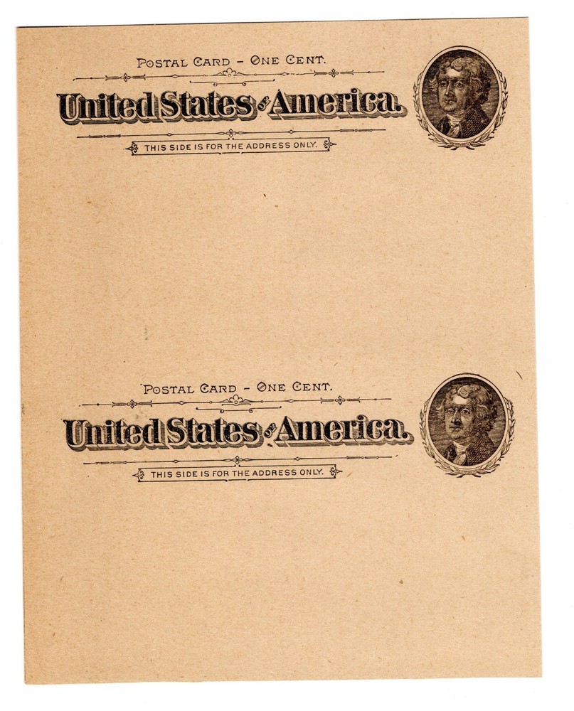 US Stamps- Scot # UX12 unused pair (J5)