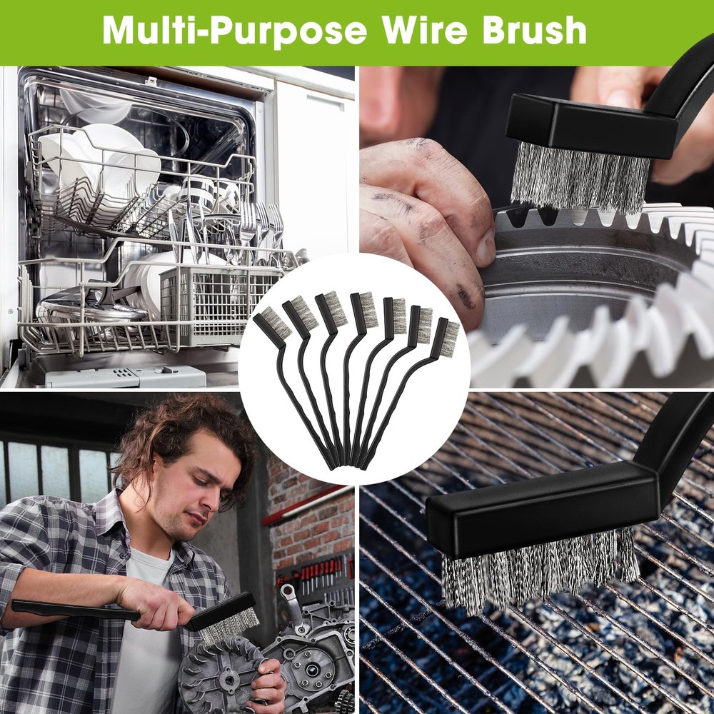 90 Pcs Mini Wire Brushes Set for Cleaning Metal, Rust, and Welding Slag