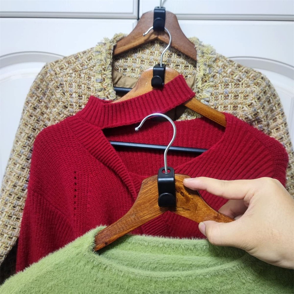 Plastic Cascading Hanger Hooks Extender Clips Connection, Space Saving Wardro...