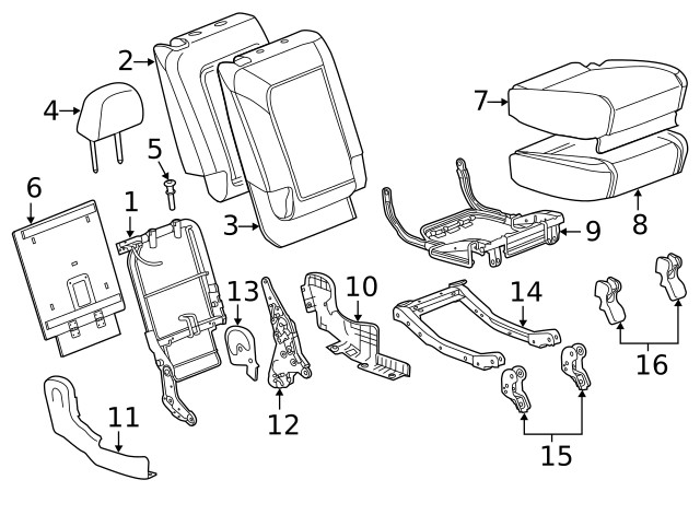 Genuine GM Headrest 22791300