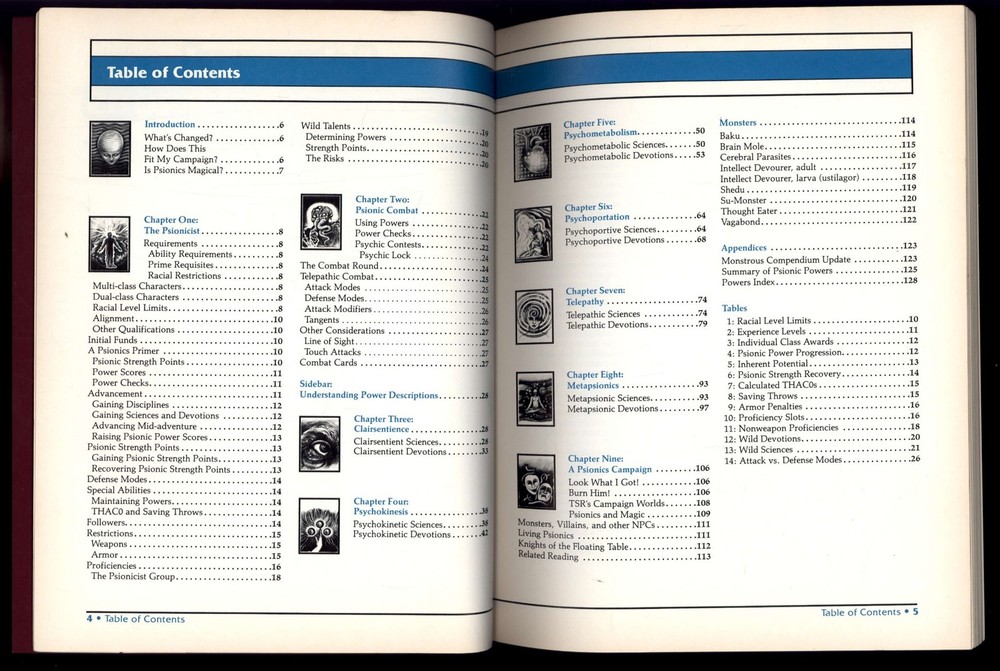 ADVANCED DUNGEONS & DRAGONS -complete PSIONICS HANDBOOK 1991 softcover S. Winter