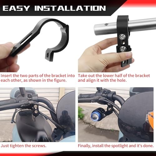 2PCS Motorcycle Fork Indicator Brackets, Motorcycle Turn Side Installation