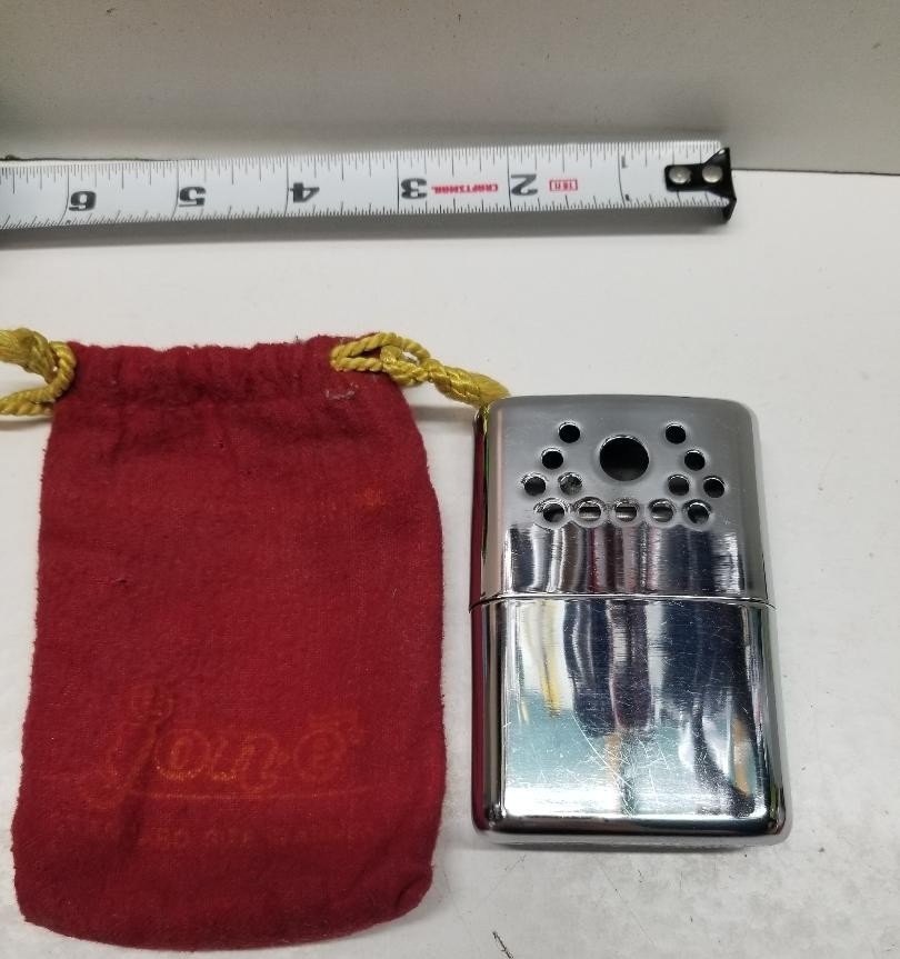 JON-E Hand Warmer -  Pouch & Box ~ Vintage 1963 - no burner