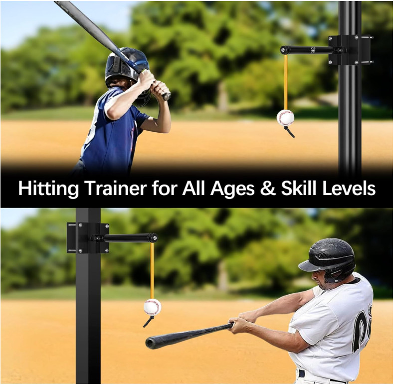 Baseball & Softball Batting Trainers for Beginners and Pros, Locking Post Style
