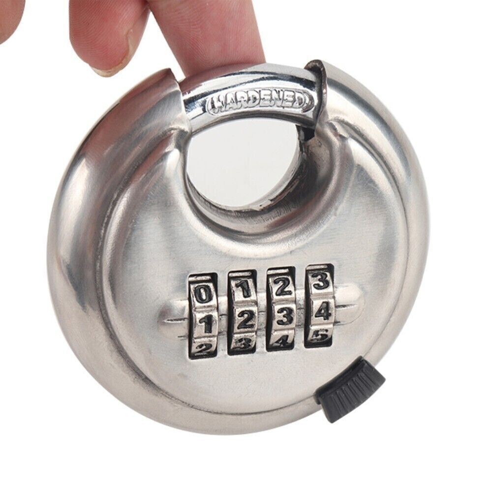4-Digit Disc Combination Lock Outdoor - Heavy Duty Combination Padlocks with ...