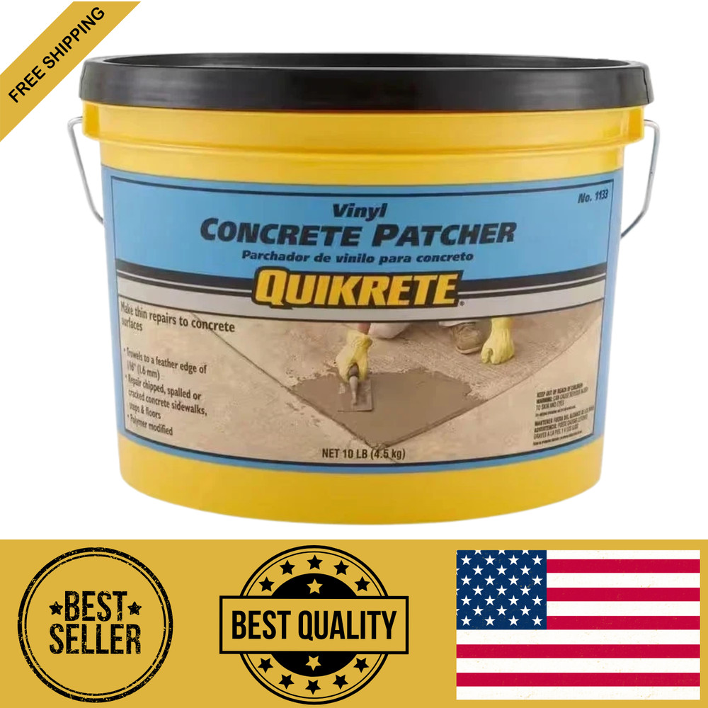 10 Lb. Vinyl Concrete Patch Repair Multi Purpose Quikrete Concrete 💪💪💪