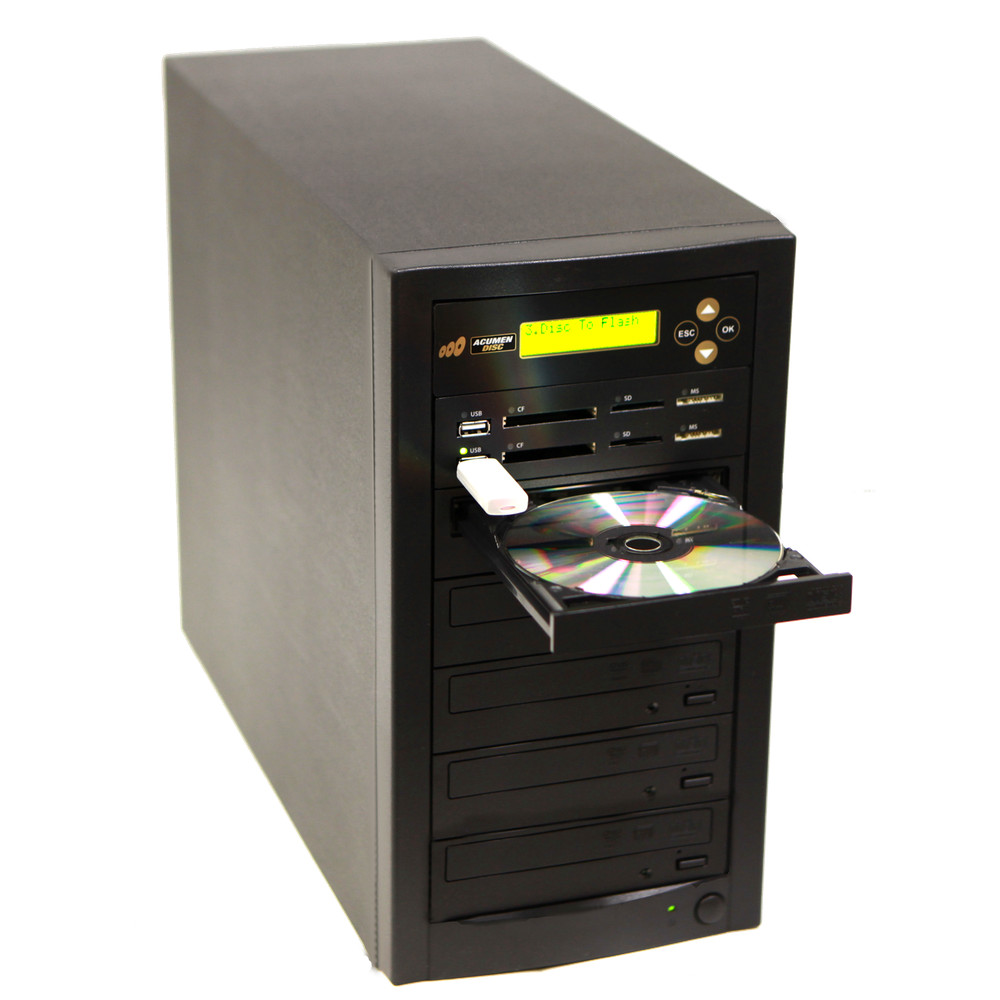 ACUMEN Media Mirror PLUS 1 to 4 Duplicator - Flash (SD CF MS MMC USB) / DVD