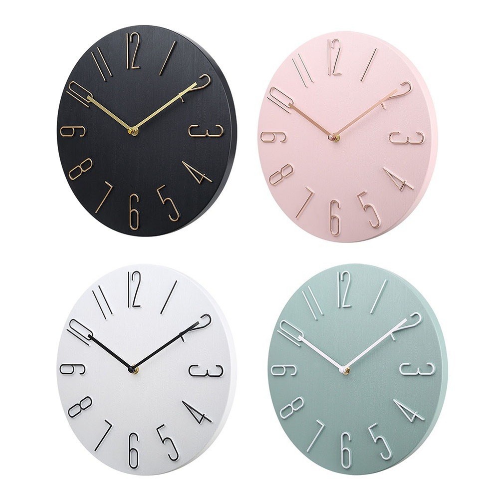 Minimalist Analog Quartz Wall Clock Hanging Clock Home Decoration ABS Practical