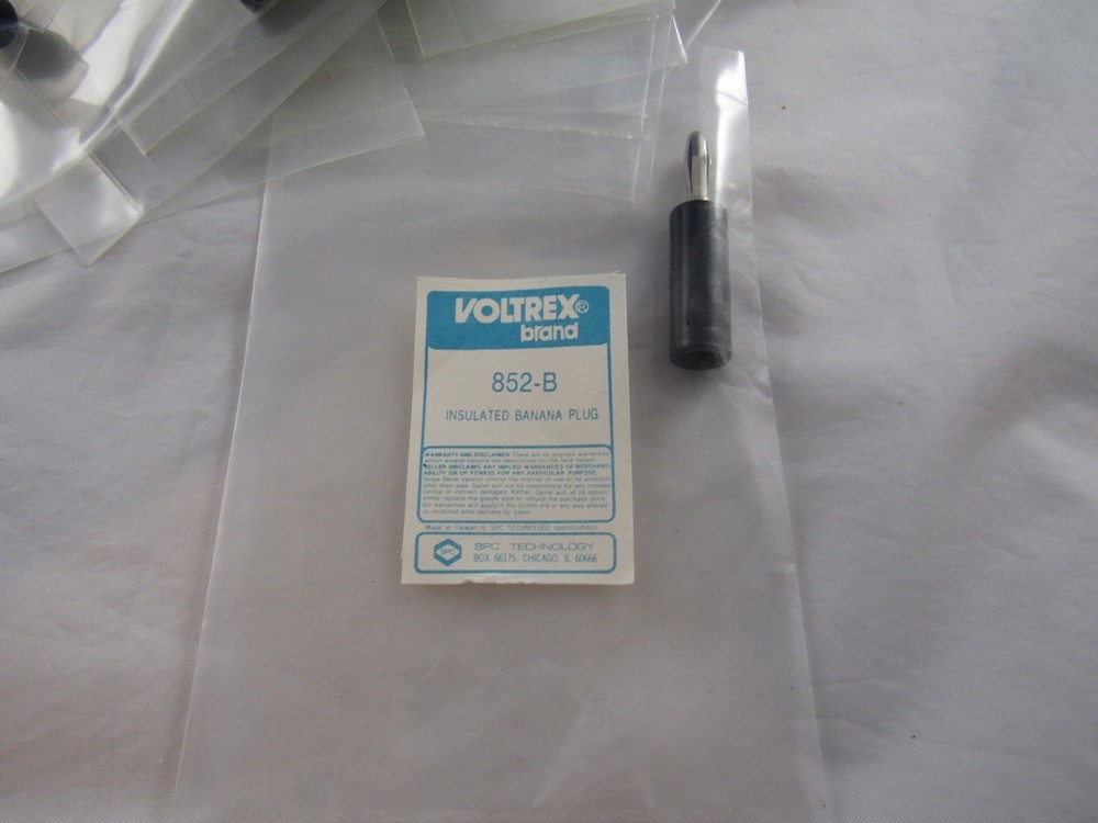 NEW VOLTREX 852-B 4 mm BANANA PLUG (80 AVAILABLE!, NEW!)