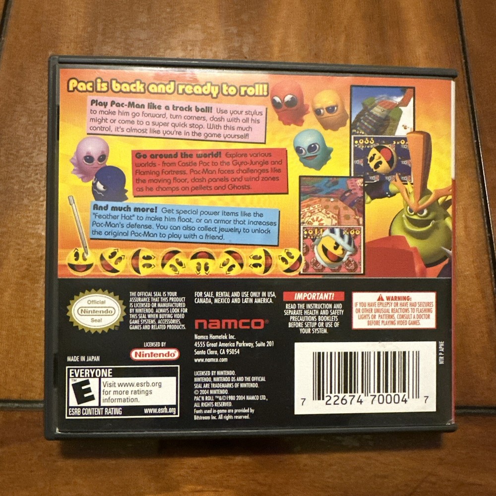 Pac'n Roll (Nintendo DS, 2005) Case Only NO GAME