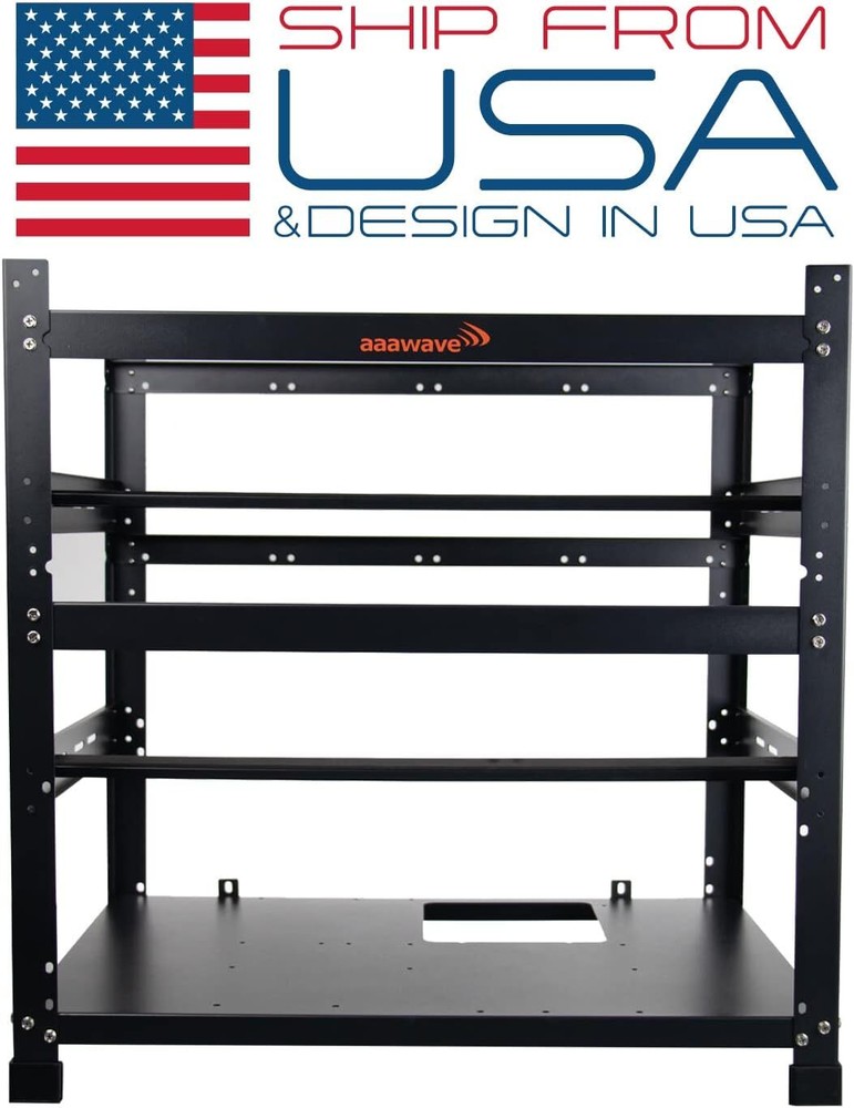 AAAwave The Sluice V2 12GPU Open Frame Mining Rig Frame Chassis