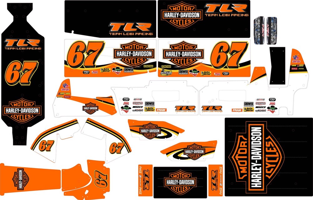 Losi Sprint Car Harley Davidson Wrap