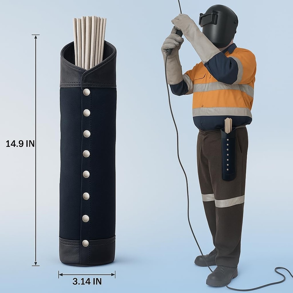 Canvas and Leather Welding Rod Bag,Canvas Holder Electrode...