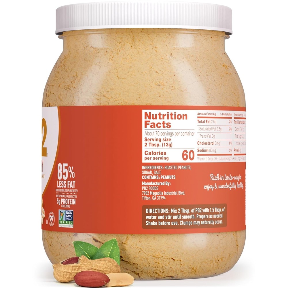 Crunchy Powdered Peanut Butter - 32oz Nutritious & Versatile Baking Essential