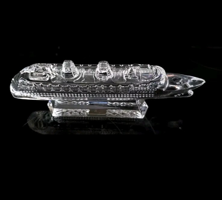 WATERFORD Cruise Line Ship Two Stacks 9.5 " Long- Beautiful 😍