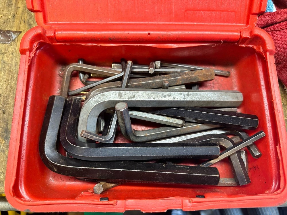 Lot Of Assorted Allen Wrenches With Case