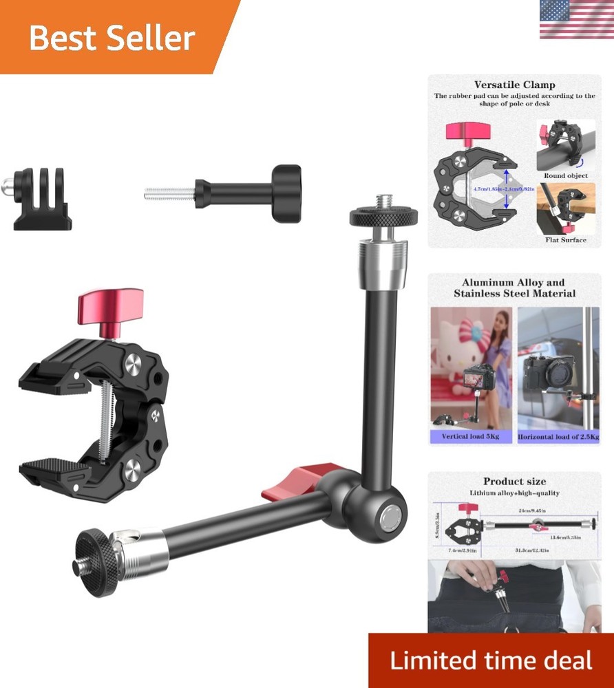 Adjustable Magic Arm for Cameras and Monitors - Stable and Portable Design