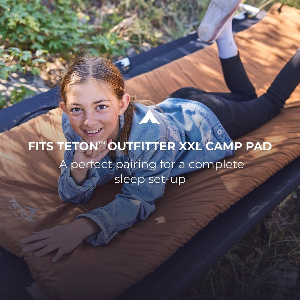 Teton Outfitter Camping Cot, Heavy-Duty Oversized Folding Cot for Adults, Com...