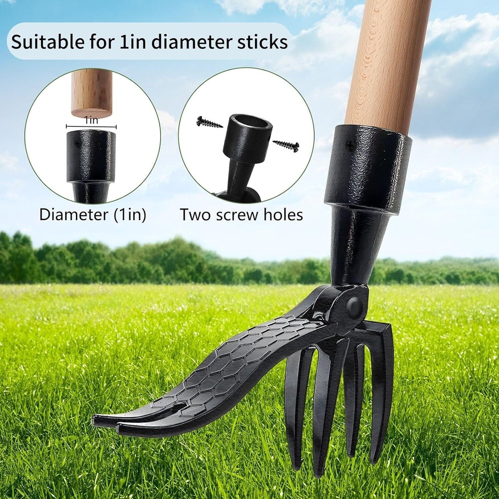 Weeder Puller Stand Up Weed Tool Handle Claw Garden Outdoor Root Remover Killer