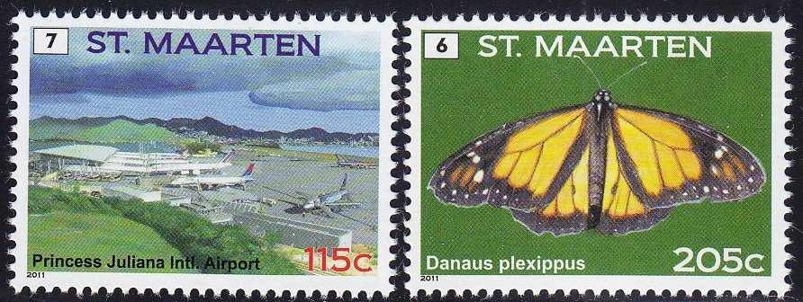 Sint Maarten Issue 2011 (45-46) Butterfly