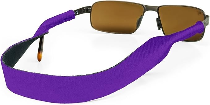 Croakies Original Solid Eyewear Retainer, Regular 2-6 mm - Purple (2-Pack)