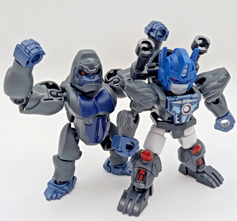 COMBO Blokees Transformers Defender 6 Beast Wars Optimus Primal & Beast Mode