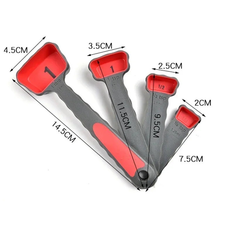 Collapsible Measuring Cups & Spoons Set Foldable Silicone Kitchen