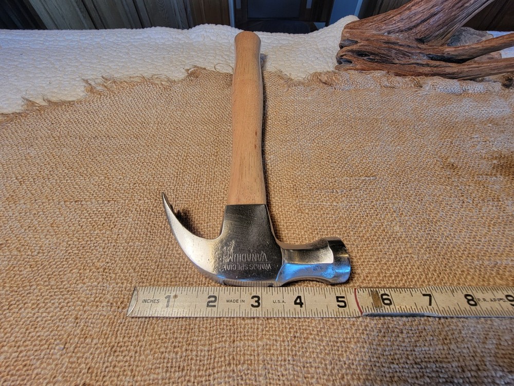 Vintage WARDS MASTER VANADIUM Curved Claw Hammer with New Handle