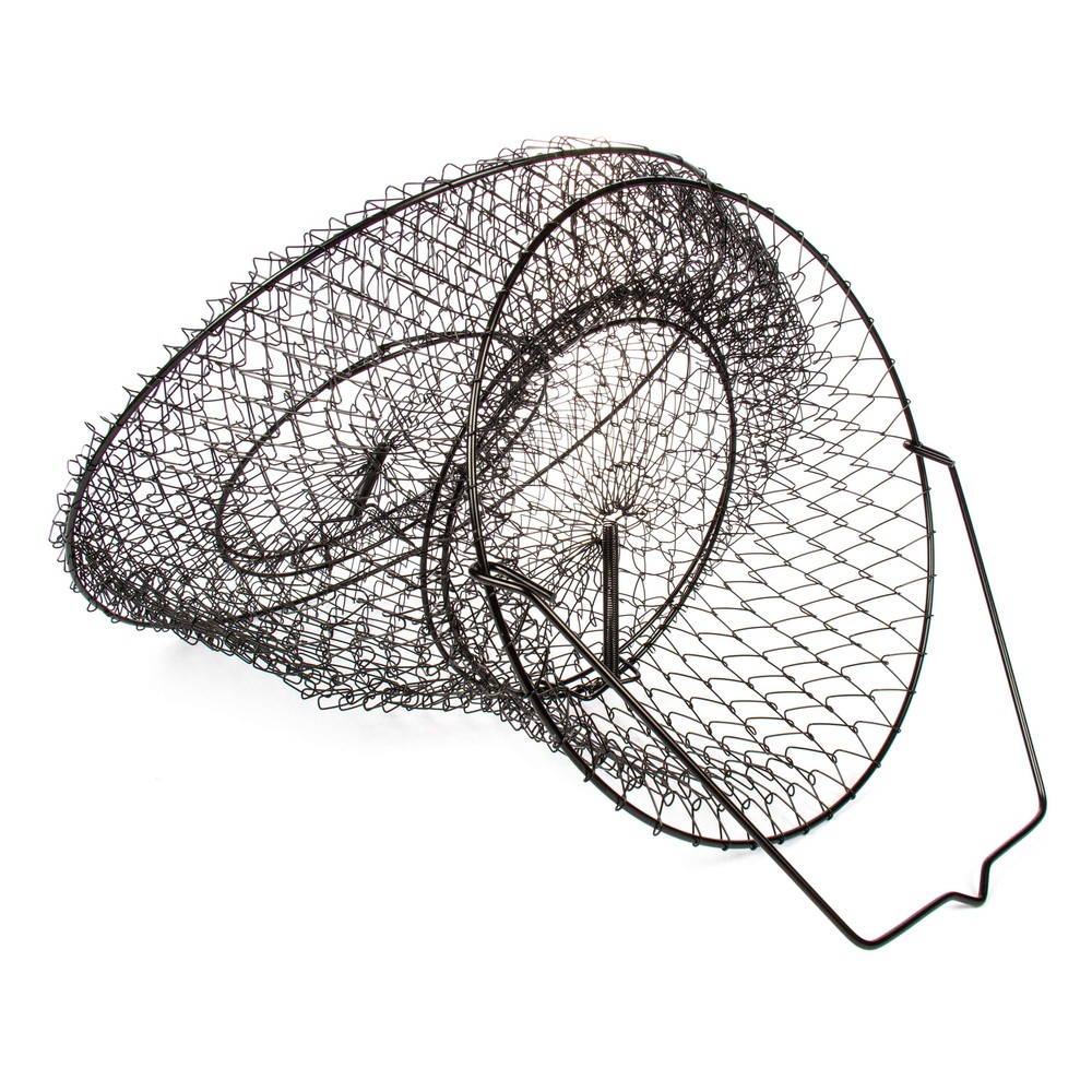 (2 pack) 13" Collapsible Fish Basket，Anodized wire structure