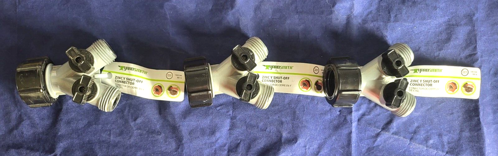 Yardsmith Zinc 2-Way Restricted-Flow Water Shut-Off 3 Pack