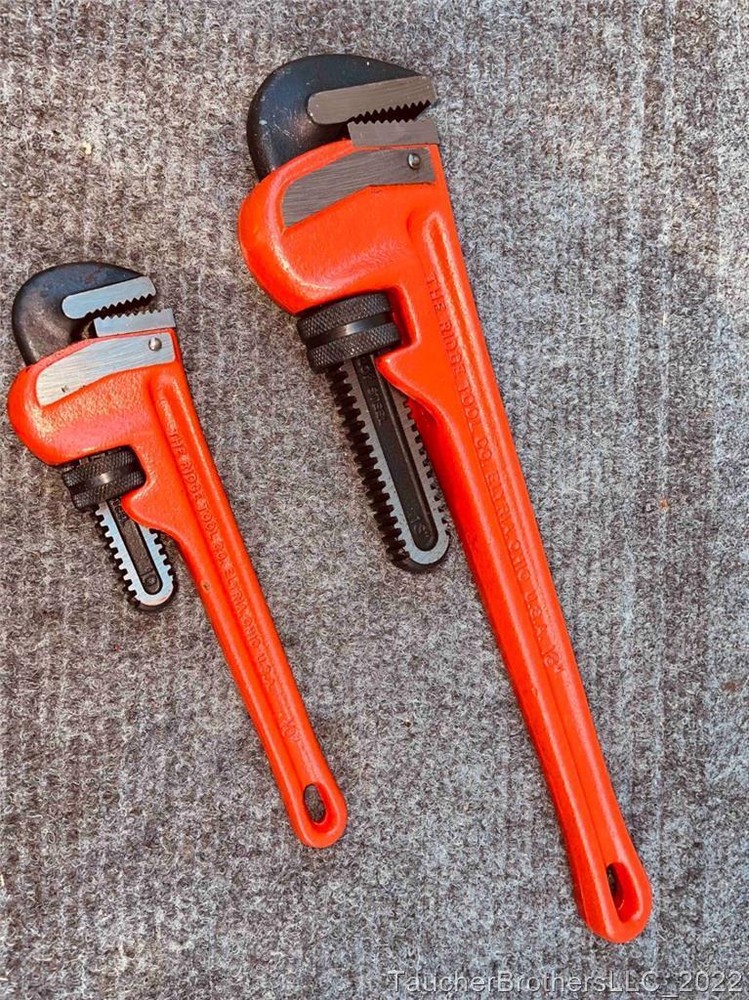RIDGID Tools Set of Two 10” & 18” Cast Iron Pipe Wrenches