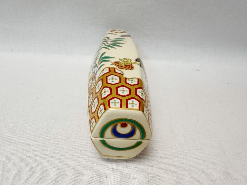 Japanese Tea Ceremony Ceramic Incense Container Ninsei Style Artisan Made